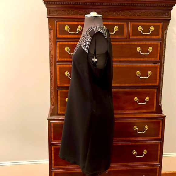 BCBG MaxAzria Bead Embellished Black Party Dress - Picture 4 of 8